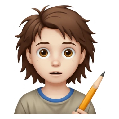 Weird kid doing something weird sticker