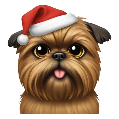 brussels griffon ewok Christmas hat  sticker