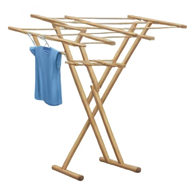 Clothes drying rack sticker