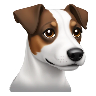 jack russell, black brown and white sticker