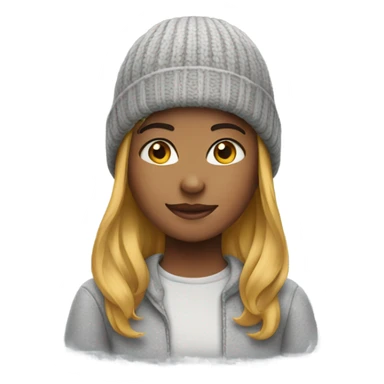 Girl wearing beanie sticker