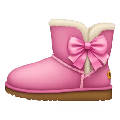 uggs boots with pink bow sticker