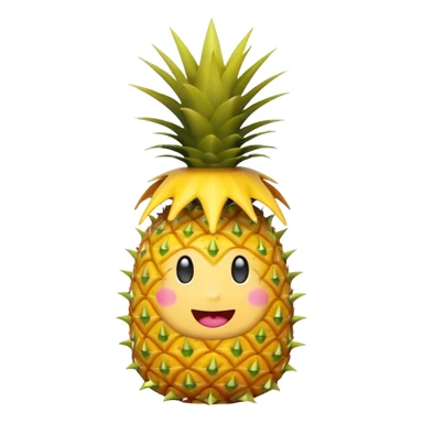 pineapple wearing party hat sticker