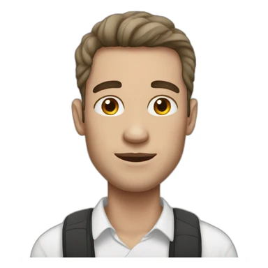 white man with vitiligo sticker