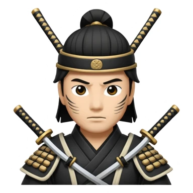 I want a black and white samurai. It is for an icon. sticker