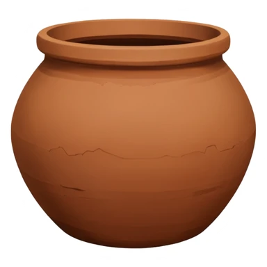brown clay pot matka empty sticker