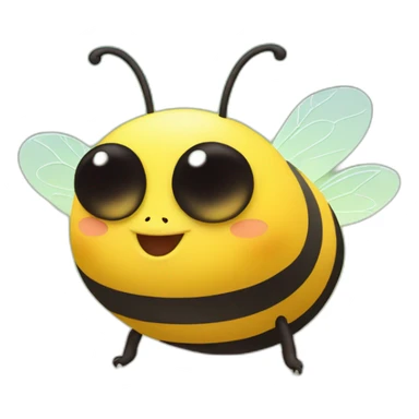 Cute little chubby Bee sticker