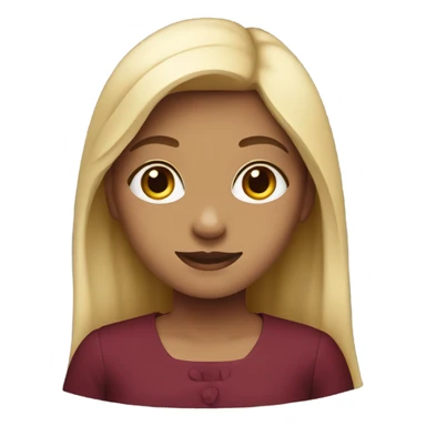 Girl dressed in maroon dress sticker