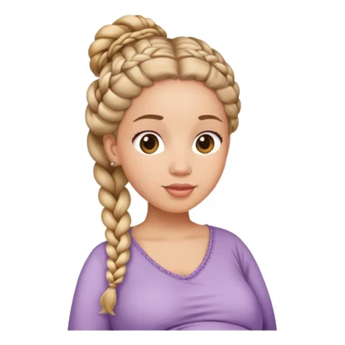 Pregnant woman with braided hair sticker