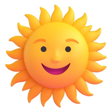 smiling sun sticker