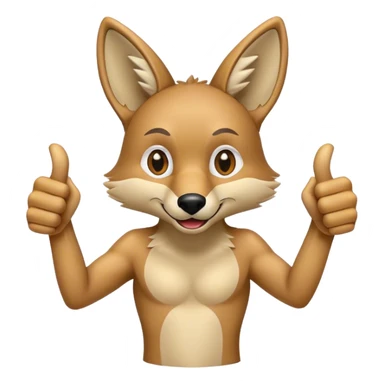 Thumbs Up Coyote  sticker