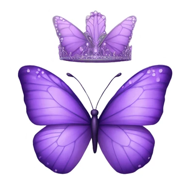 Purple butterfly tiara sticker