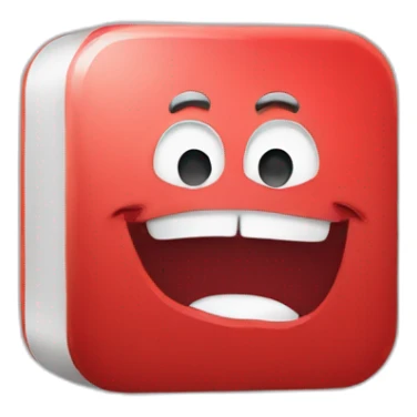 red square button with text "bon" sticker