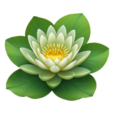 water lily circle leaf sticker