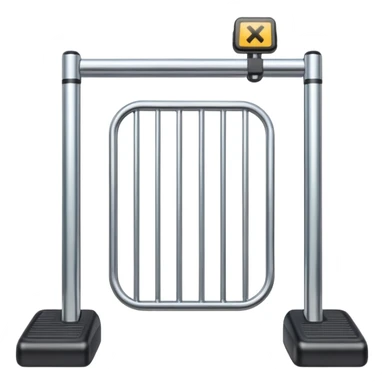 Metal detector gate sticker