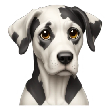 weinner harlequin gray cream black sticker