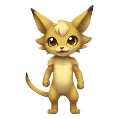 a anthro chibi-style Fakémon-hybrid full body sticker