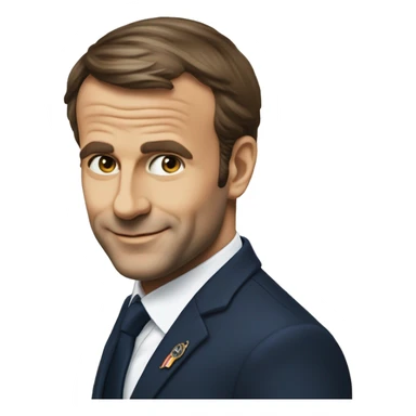 Emanuel Macron qui se gratte la tête  sticker