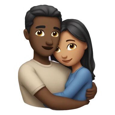 Couple cuddling  sticker