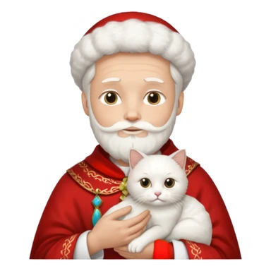 saint nicolaus maar hij houd een kat vast sticker