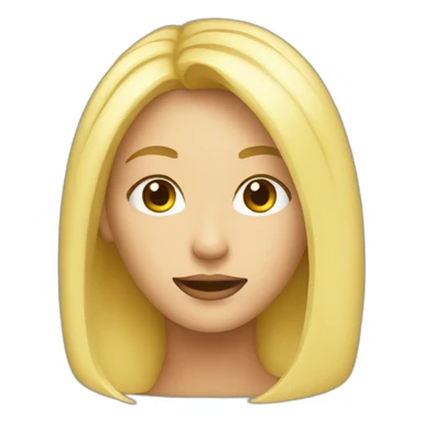 a blond woman face cam sticker