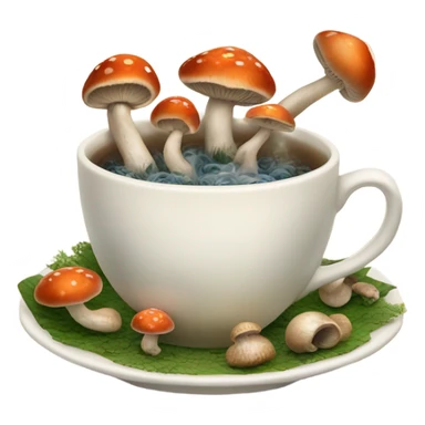 Tea with mushrooms  sticker