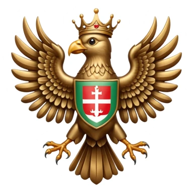 Hungarian turul bird with the cot of arms sticker