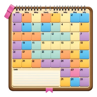 family calendar sticker