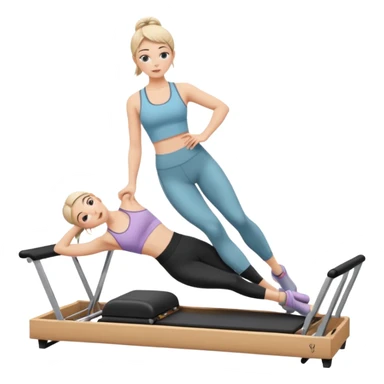 a girl on the reform is doing Pilates sticker