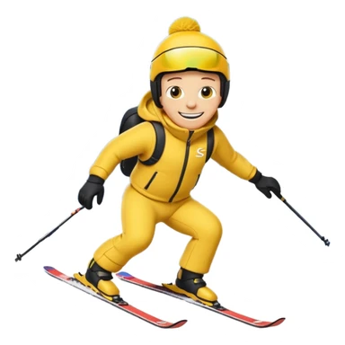 simpson doing skii sticker