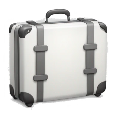 White suitcase sticker