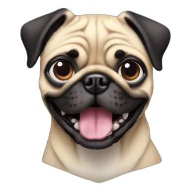 Stich dog pug sticker