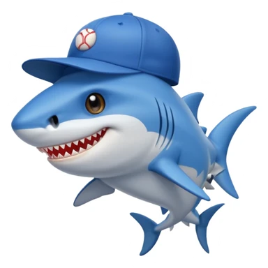 Shark with baseball attire sticker
