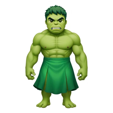 Hulk wearing a dress sticker
