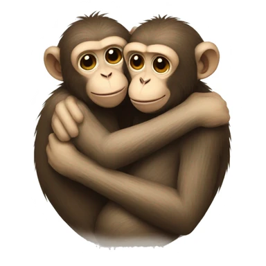 monkeys-hug-each-other sticker