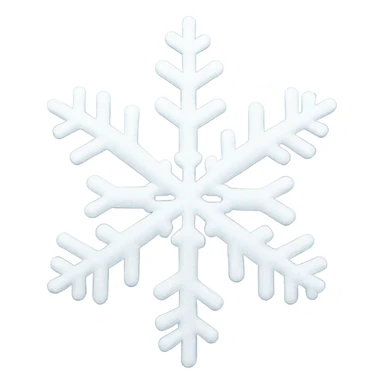 A white, sparkling snowflake. sticker