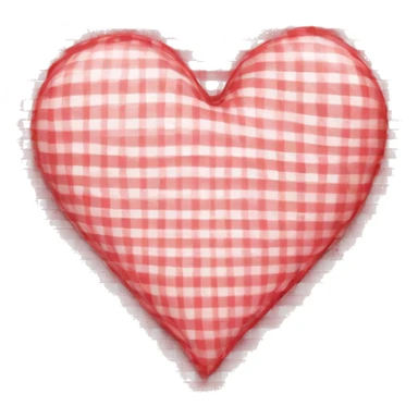 red and white gingham heart sticker