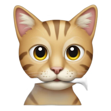 cat with scraper tool sticker