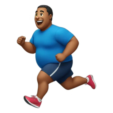 Fat running sticker