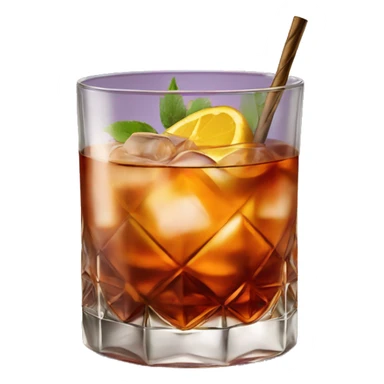 Old Fashioned cocktail in a beautiful glass sticker