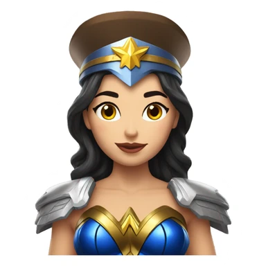 wonder woman in funny hat sticker