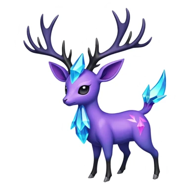 Pokemon legendary cian and purple crystal xerneas sticker