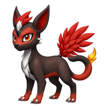 Handsome cool badass edgy Meloetta-Absol-Houndour-Litten-Guilmon-Giratina-Pokémon-Fakémon-fusion-hybrid-creature sticker