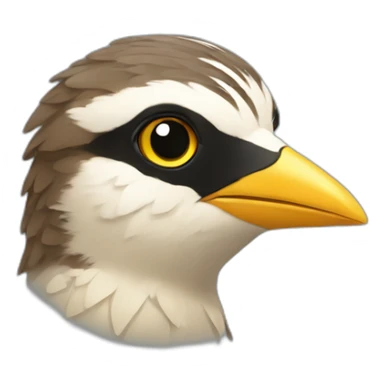 lark bird portrait sticker