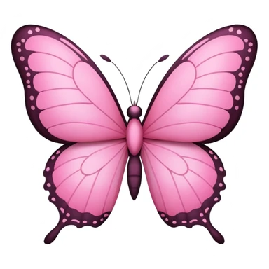 🦋 this emoji in pink in small size in emoji size sticker