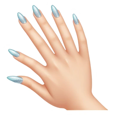 hand with neatly trimmed nails, sparkling clean, friendly and simple sticker