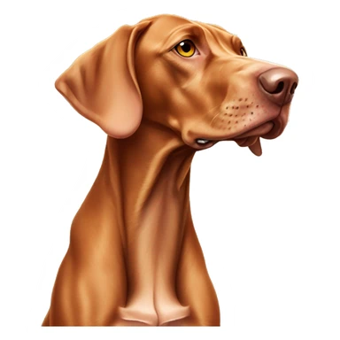 old adult vizsla aged whitened snowy flecked snout and paws high tail  sticker