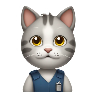 cute cat student sticker