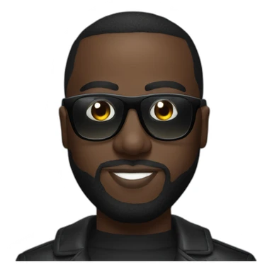 maître gims with black tinted glasses sticker