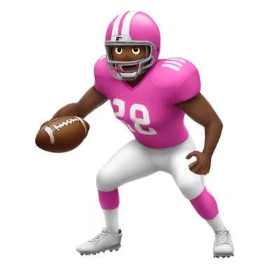 pink football with hands sticker